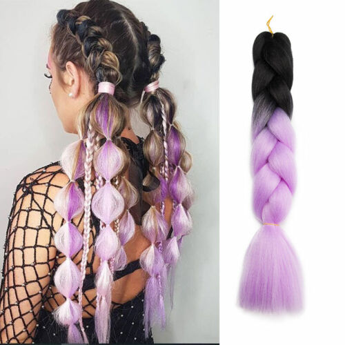 Jumbo Braiding Hair Pre Stretched Braiding Hair Extensions Synthetic Hair Party - Picture 46 of 73