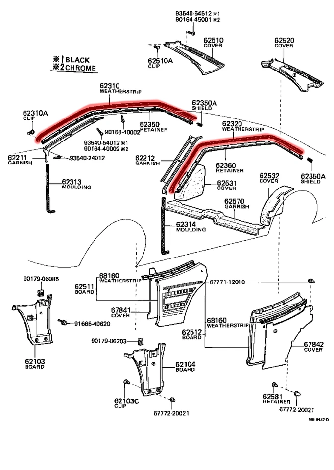 para Toyota Corolla KE35 TE37 techo rígido 2D parabrisas techo puerta sello resistente a la intemperie Foto 4 de 4