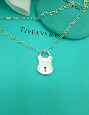 Vintage Large Keyhole Padlock Pendant 