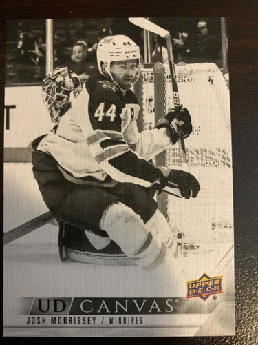 UPPERDECK SERIES 1 2022-23 JOSH MORRISSEY BLACK & WHITE CANVAS HOCKEY CARD C-357