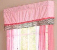Summer Juliette Window Valance Nursery Curtains For Baby's Room 48  x14  