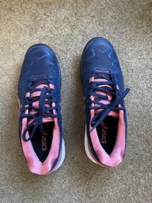 Women's Asics Tennis shoes Dynawall size 9 navy and pink 