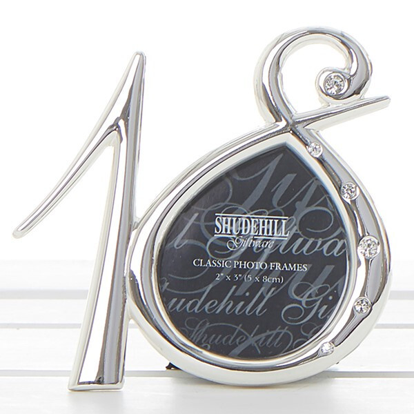 Brand New & Boxed : Silver Diamante Birthday Frame : 18th Birthday