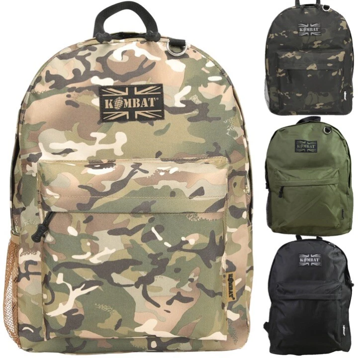 KIDS ARMY STREET PACK 20L RUCKSACK BOYS SCHOOL BAG BACKPACK SAS BLACK CAMO GREEN