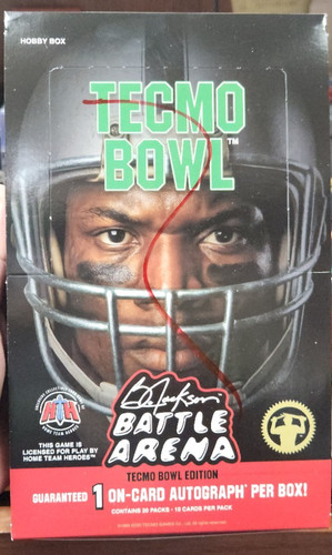 2026 Bo Jackson Battle Arena Tecmo Bowl Hobby Box NO SEAL FROM FACTORY 1 auto