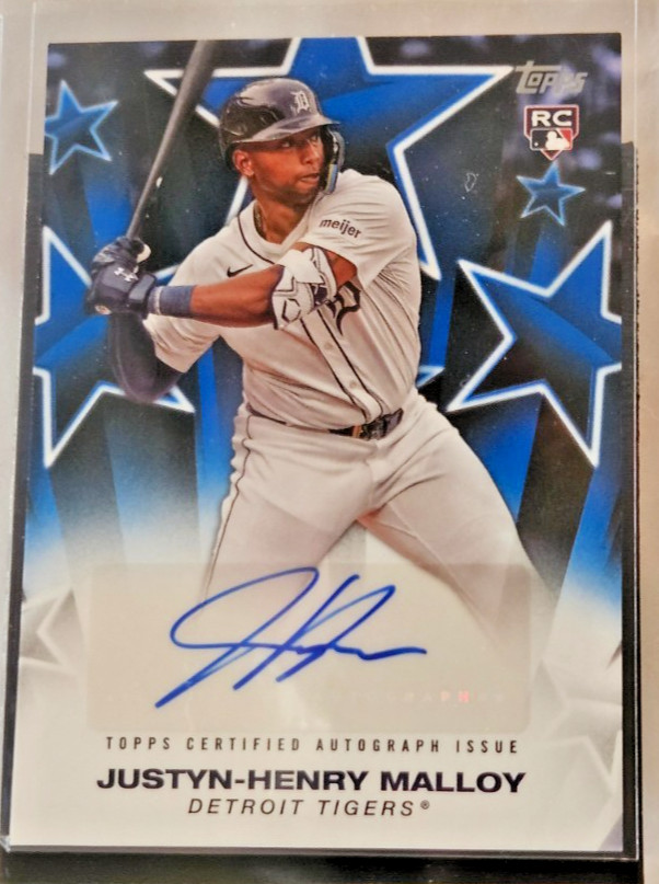 2025 Topps Justyn-Henry Malloy RC Blue Baseball Stars Autograph #BSA-JHM /150