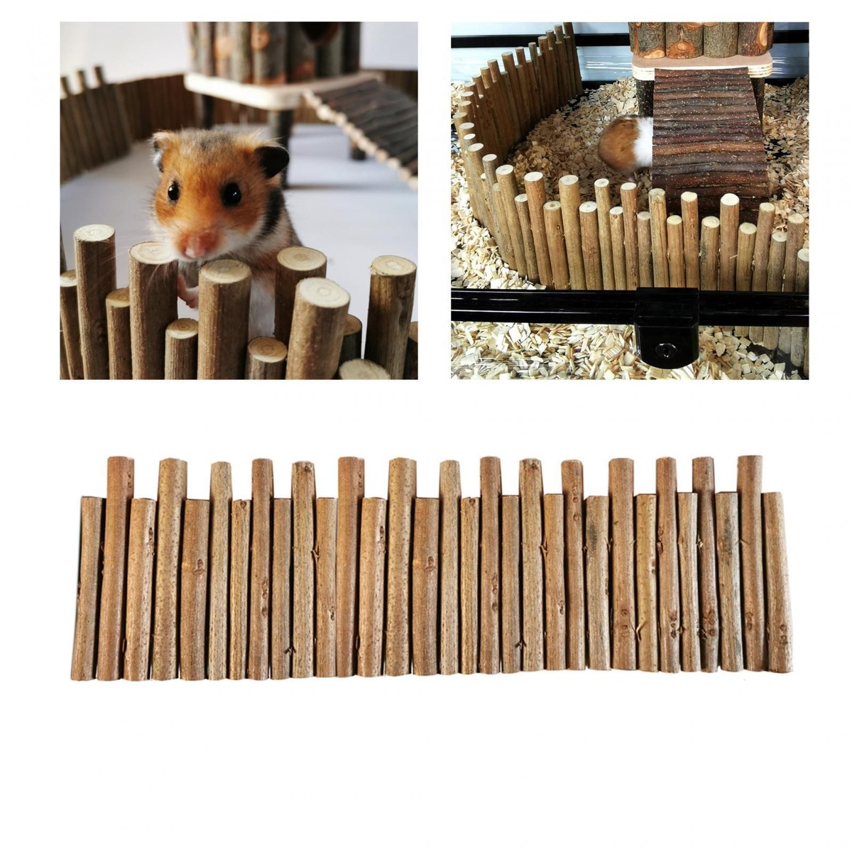 Hamster Wooden Fence Hamster Toys Door Fence for Chinchilla