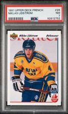 1991 Upper Deck French #26 Niklas Lidstrom Rookie RC PSA 7