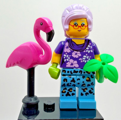 LEGO (71025) CMF Series 19 Gardener w/ Flamingo Minifigure col19-12 Complete New