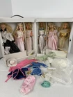 Vintage Barbie Dolls & Case. Lot Of 6 Dolls In Outfits. 1966