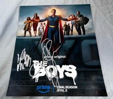 The Boys Signed Cast 8x10 Photo x4 Antony Starr, Erin Moriarty, Karl Urban +1