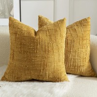 Kissenbezug Chenille 2Er Set GemüTlich Dekokissen 50X50 Cm Ingwer 2 StüCk