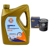 MotoröL Set Gulf Formula GX 5W-40 4 Liter + ÖLfilter FüR Citroen Fiat Peugeot