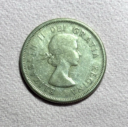 1964 Canada 25 Cents Elizabeth II - .800 Fine Silver - .1500 ASW - KM 52 - Nice