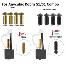 Hotend Kits for Anycubic Kobra S1 Brass Nozzle Bi-metal Throat Hot End Lot AAU