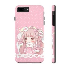 Cute Bunny Kawaii Phone Cases, Pink Phone Cover