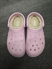 Crocs Baya Lined Clogs   Fuzzy Faux Fur Slippers   Light Pink M 8 W 10 