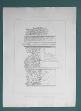 PISA CATHEDRAL Carved Wood Stalls Detail Italy - 1857 Etching Print