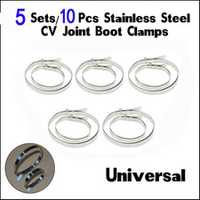 10x CV Boot Clips Kit Stainless Steel Axle CV-Joint Crimp Clamp Set Boot-clamps