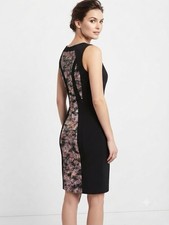 Forever 21 Contemporary Black Colorblock Sheath Dress M Sleeveless V-Neck