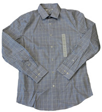 Banana Republic Button Up Shirt Men's Size S White Check Slim Fit NWT