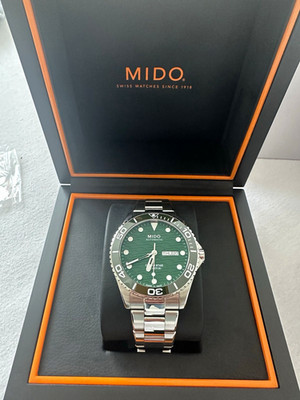 MIDO Ocean Star Automatik 200 m grün Edelstahl M042.430.11.091.00 FULLSET !!!