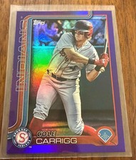 Topps MLB Pro Debut Cole Carrigg Rockies Purple Foil Card Used Japan