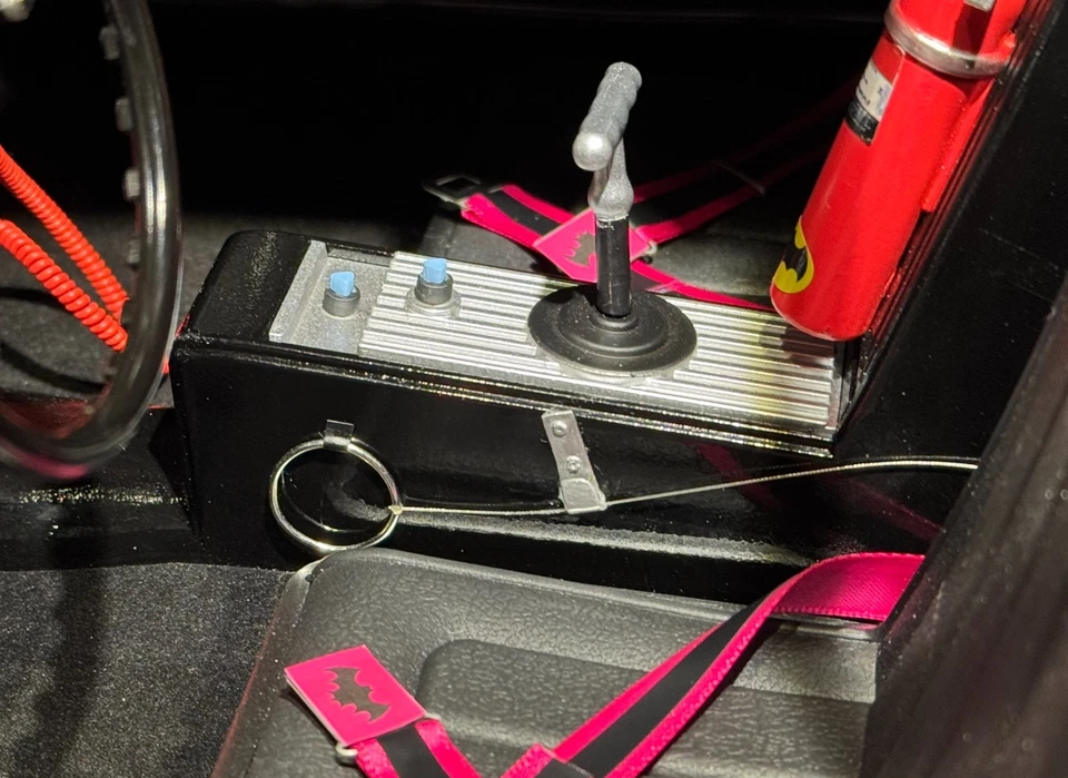  1/6 Scale 1966 Batmobile Custom Metal Cockpit Parachute Pull Cords & Brackets - Image 4 of 4