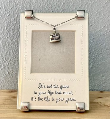 Birthday 2 x2  Photo Frame With Dangling Cake With The Words  Happy Birthday''