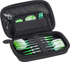 Casemaster Sentinel Dart Case Black Zipper Tactech Foam Holds 6 Darts Accesso...