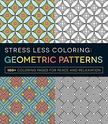 Stress Less Coloring - Geometric - Paperback, by Adams Media - Very Good