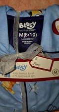 Bluey 2pc Fleece Pajama Set Blue Size M 8/10 Flame Resistant