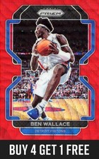 Ben Wallace 2021-22 Panini Prizm Hyper Red #249 Detroit Pistons