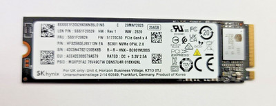 SK hynix BC901 256GB NVMe SSD M.2 2280 PCIe Gen4 x4 OEM Lenovo / 2 - 7 Hours use