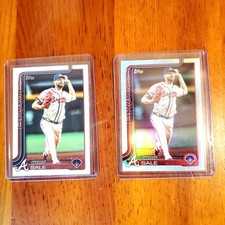 2025 Topps Series 1 Chris Sale Silver Rainbow Foil SP #316 + Base Card Pair 316
