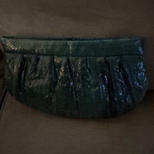 Jasmine Genuine Snakeskin Leather Green Clutch Purse For Women Eveningwear Jasmine Genuine Snakeskin Leather Green Clutch Purse For Women Eveningwear