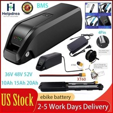 52V 48V 36V 15Ah 20AH Li-ion Battery w/Charger BMS 1800W EBike Electric Bicycle