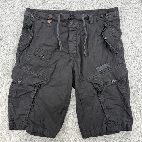 Diesel Shorts Men’s 35 Black Cargo Parachute Paratrooper Military Drawstrings