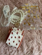 Pearl Necklaces And Silk Head Wrap/Scarf Bundle