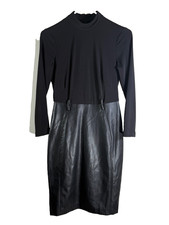 green emerald velvet dress Calvin Klein Womens Faux Leather Skirt – ShopCGX main image 1
