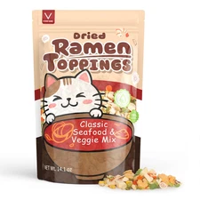 Dried Ramen Toppings with Seafood and Vegetables Mix - Ramen Topper for Noodles,