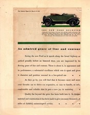 1930 Ford Model A Roadster Original Ad - Admired Grace Of Line And Contour 1930 Ford Model A Roadster Original Ad - Admired Grace Of Line And Contour