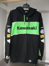 Genuine Kawasaki Racing Hooded Sweatshirt Full Zip Hoodie Mens 2XL XXL