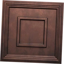  Glue Up Ceiling Tiles, 24x24 Inch PVC Decorative Drop 24"x24" Antique Copper