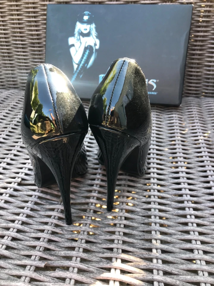 NEW HIGH HEEL EXTREM FETISH PATENT OPENTOE DEVIOUS FR 39 NEW 150€ - Immagine 3 di 4