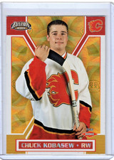 Chuck Kobasew 2002-03 Pacific Exclusive Rookie Gold Card #195. rookie card picture
