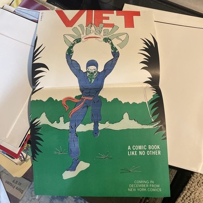 Viet Ninja Rare Poster The Protectors Fred Thornton Jr. Signed Promo Comic Art