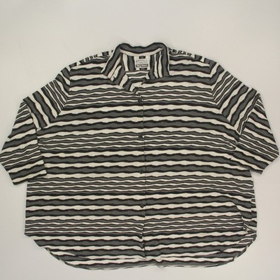 Carole Tomkins THE BIG SHIRT Plus Size 3X Black White Texture Oversize Lagenlook