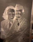 WW 2 B&W Photo Negatives Man & Woman Military Lovebirds!  Wanda Reynolds Photos