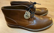 Johnston Murphy Calder Leather Chukka Boots Brown Mahogany Full Grain 11.5 New